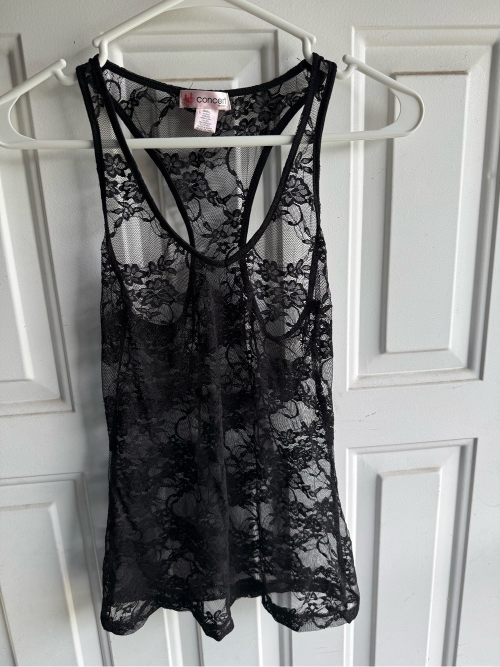 Concert Black Lace Sheer Chemise